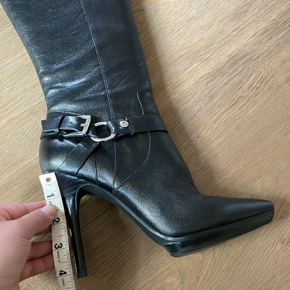 Michael Kors Cheyenne Leather Boot Black Size 8.5 - Picture 7 of 16